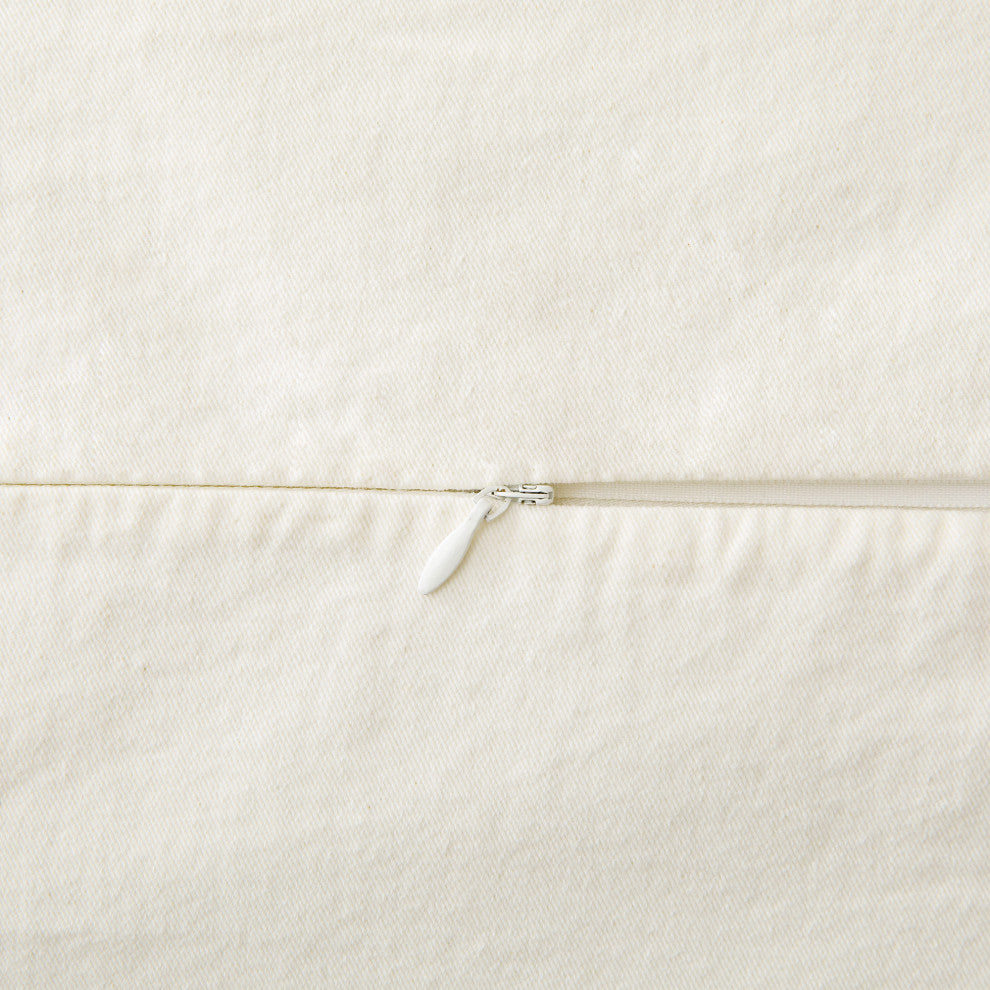 Stonewashed Cotton Canvas Duvet Cover Set, 3PC, Natural, Twin