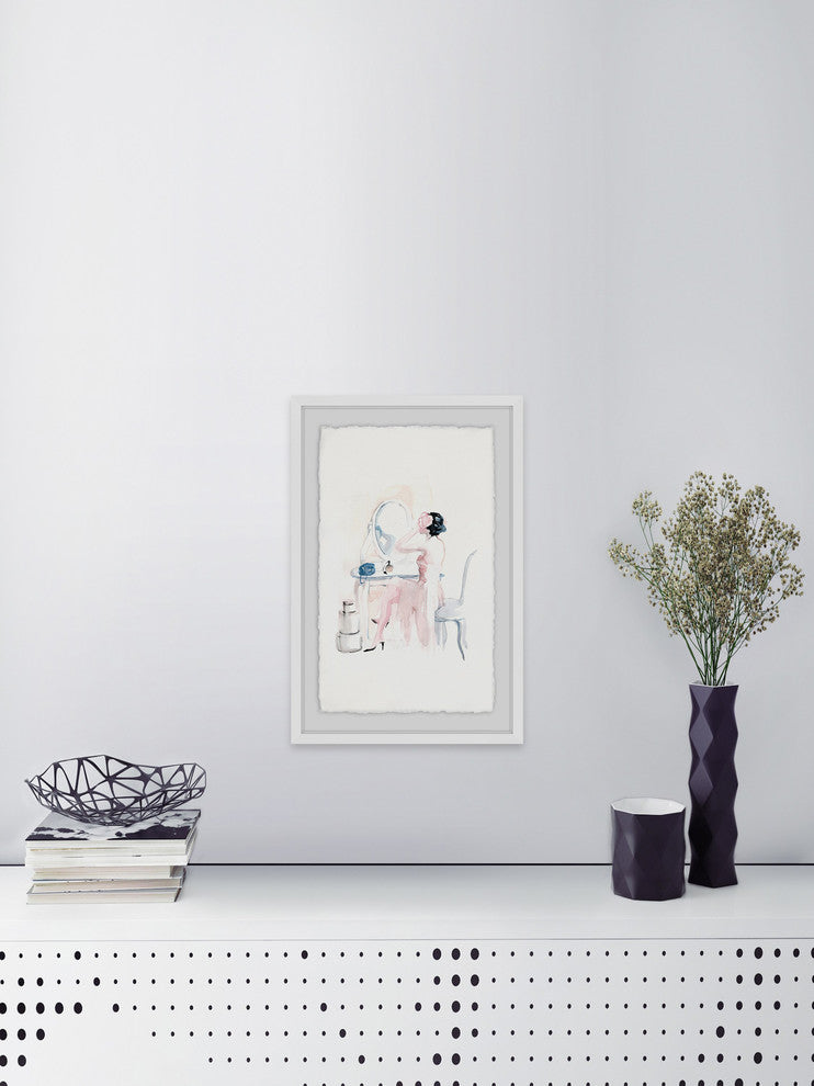 "White Vanity" Framed Painting Print, 24"x36"
