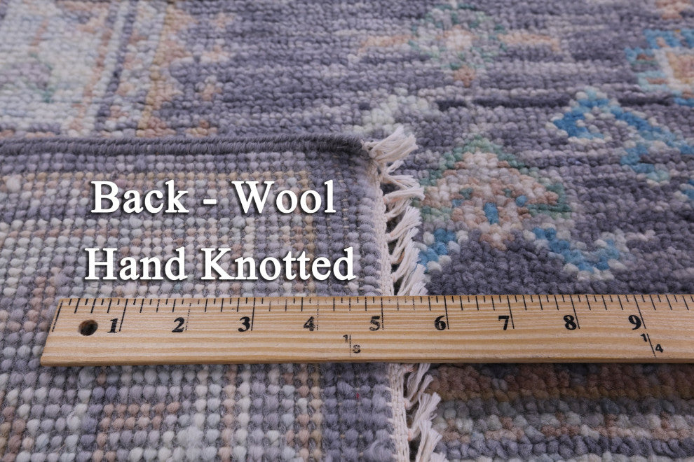 Hand Knotted Turkish Oushak Wool Rug 9' 0" X 12' 2" - Q13441