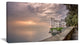 Miramare Castle at Sunset, Landscape Canvas Art Print, 32"x16"