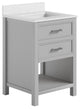 DHP Missouri 24 Inch Bathroom Vanity with Modern Carrera Countertop in Gray