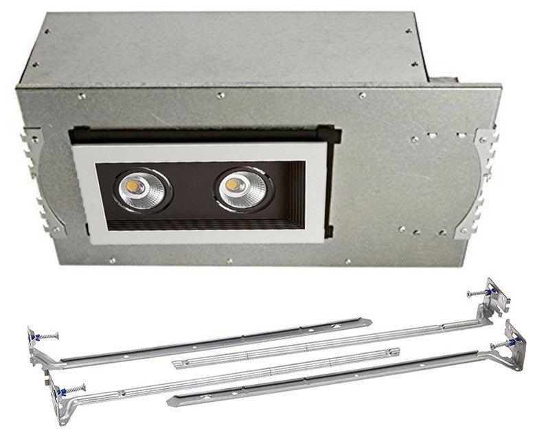 Mini Multiple LED Two-Light Housing With and-Light 4000K Flood, Black