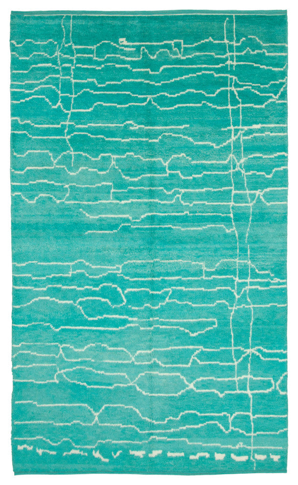 Rug N Carpet - Handmade Unique 6' 7'' x 11' 0'' Moroccan Area Rug