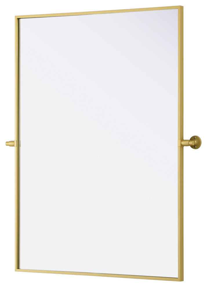 Home Living 40x30 Pivot Mirror, Brass