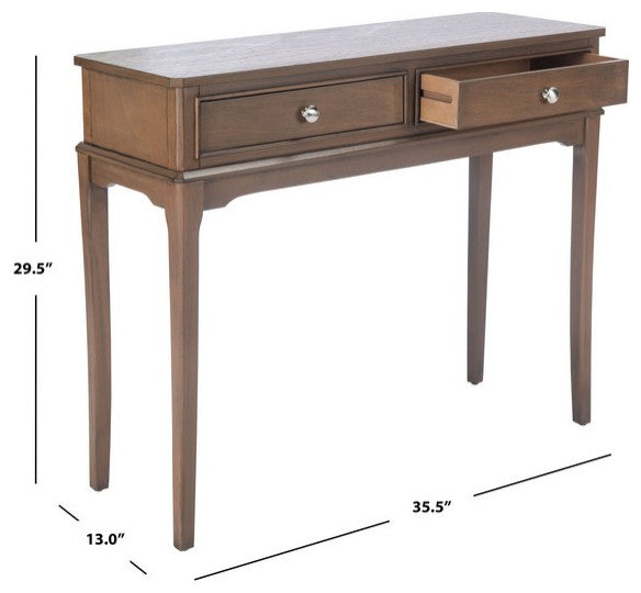 Safavieh Opal 2 Drawer Console Table, Brown