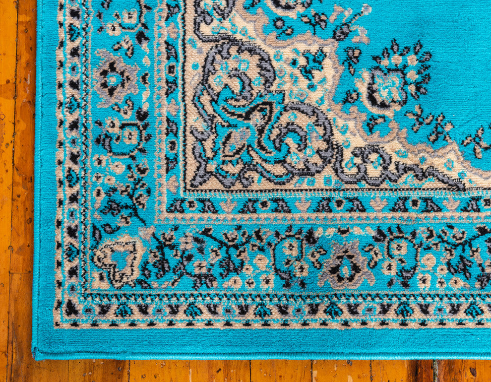Unique Loom Turquoise Washington Reza 4' 0 x 6' 0 Area Rug
