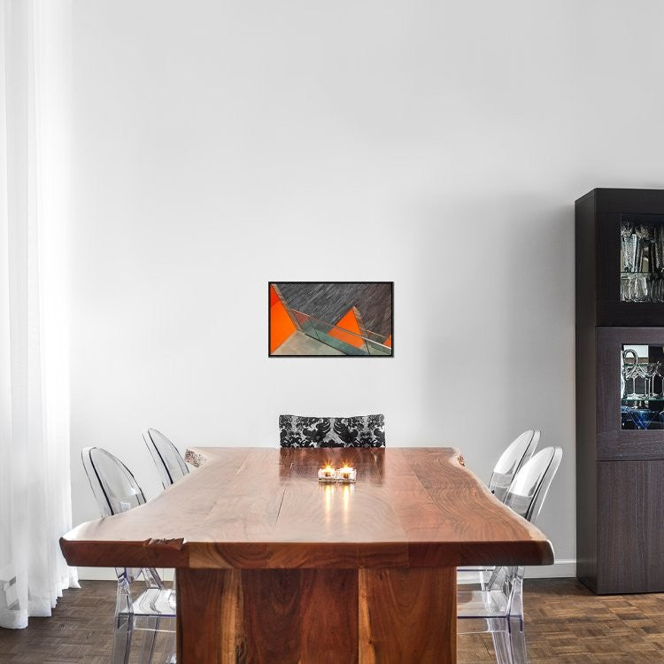 "Repeat The Orange" Framed Canvas Giclee by Jeroen Van De, 23x14"
