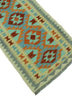 Sangat Kilim Aflah Ivory/Burgundy Runner, 2'6x7'9