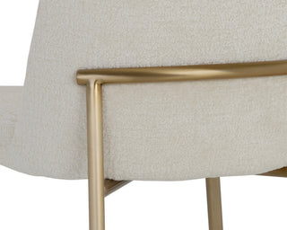 Zeke Counter Stool Antique Brass Bergen Ivory