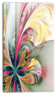 Multicolor Fractal Tracery, Floral Canvas Art Print, 16"x32"