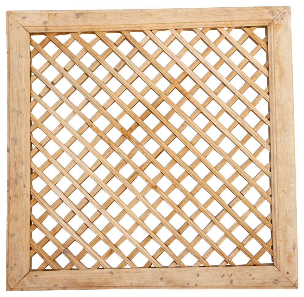 Daoli Rustic Wood Lattice Window
