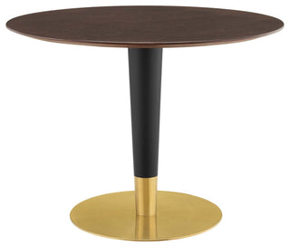 Zinque 40" Dining Table, Gold Cherry Walnut