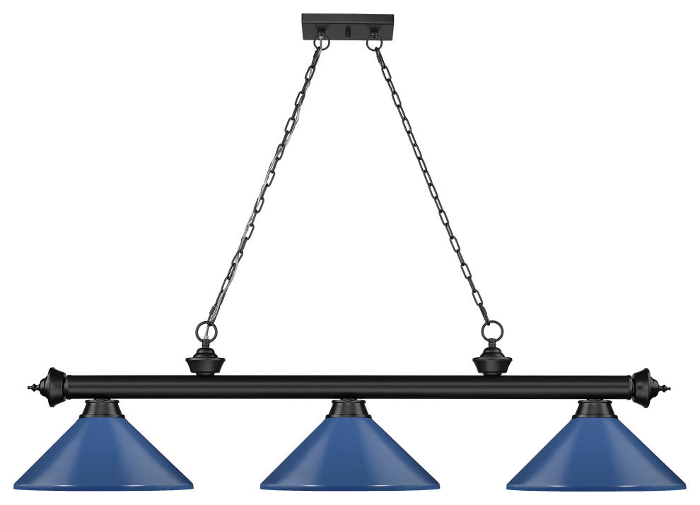Zlite 2306-3MB-MNB 3-Light Billiard, Navy Blue