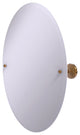 Frameless Oval Beveled Edge Tilt Mirror, Brushed Bronze