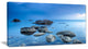 "Rocky Blue Sea" Seascape Photography Canvas Print, 40"x20"