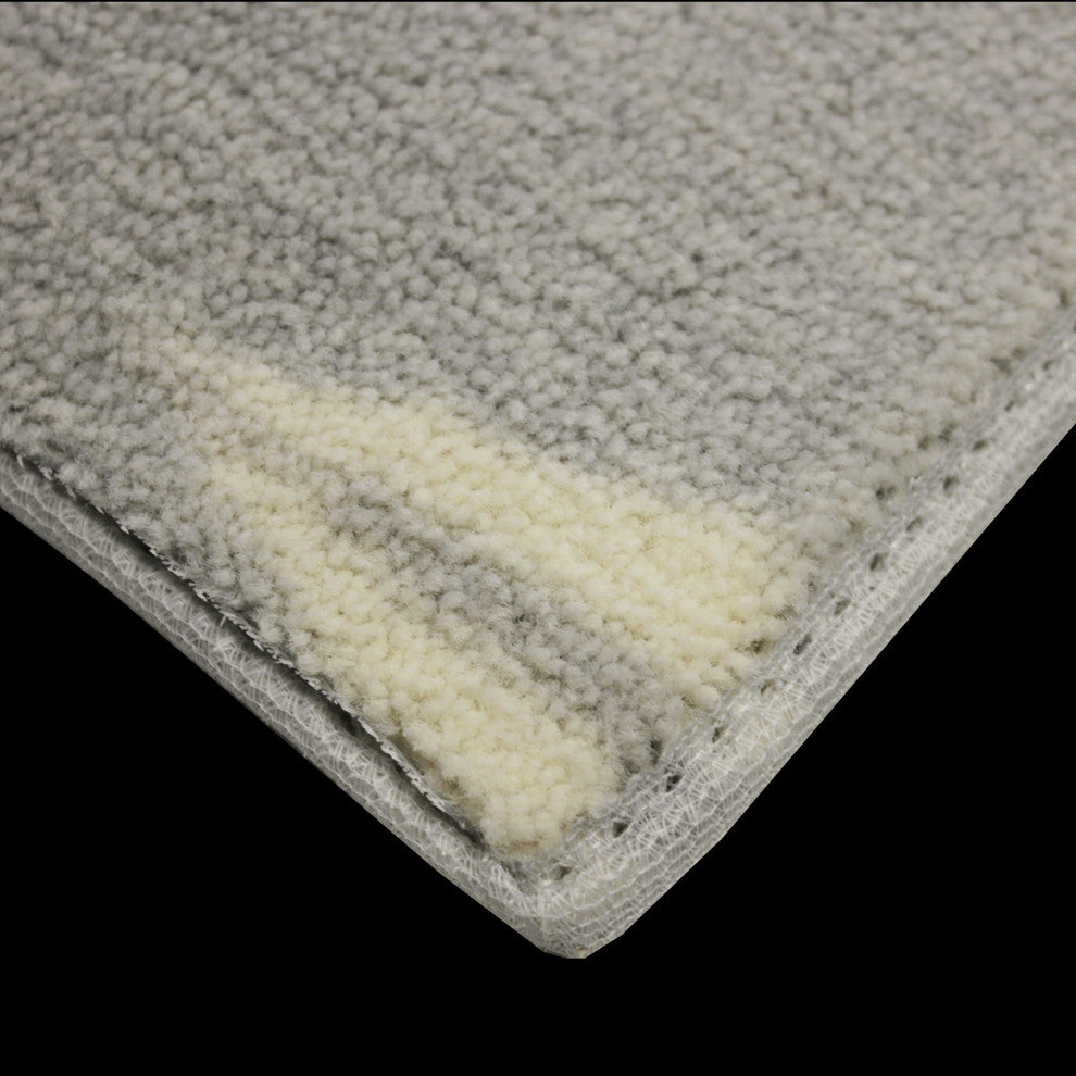 Star Pattern 3/8 Thick Indoor Area Rug Carpet, Frost, 4x4