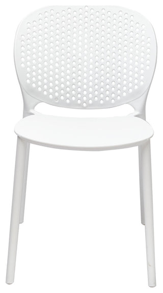 Midcentury Polypropylene Side Chair, Set of 4, White