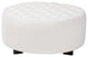 Demeter Ivory Boucle Ottoman, Round