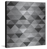 "Chromatic Triangles" Painting Print on Brushed Aluminum
