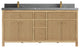 Sonoma Teak 72 Double Sink Vanity in Light  Natural with 2" Piatra Gray Quartz