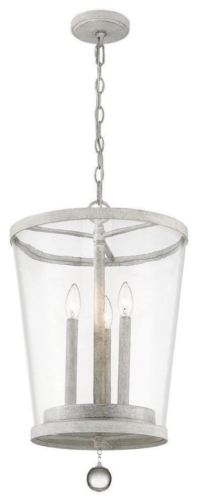 Callie 3-Light Country White Foyer Pendant