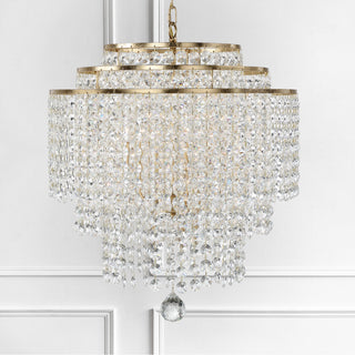 Gabrielle Six Light Chandelier in Antique Gold