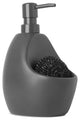 Joey Kitchen Soap Pump with Scrubby Holder, Charcoal
