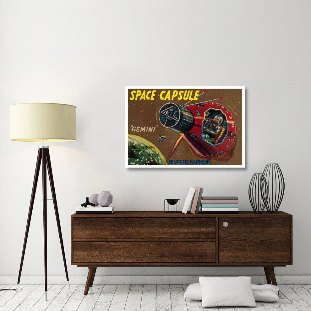 "Space Capsule Gemini" Digital Paper Print by Retrorocket, 46"x31"