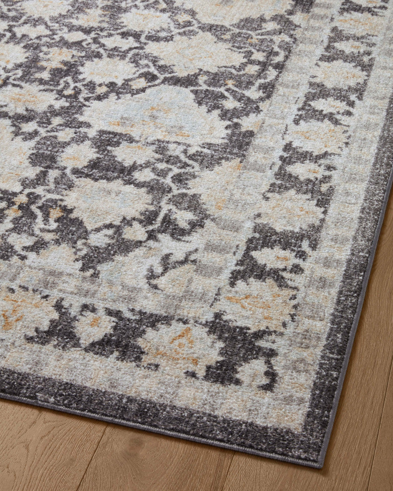 Loloi II Monroe Charcoal / Natural 3'-9" x 5'-9" Accent Rug