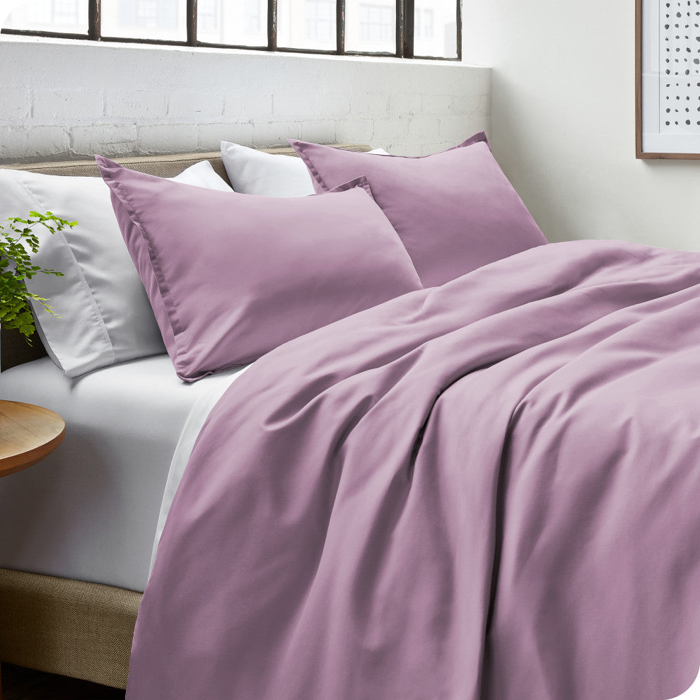 Bare Home Microfiber Duvet Cover & Sham Set, Lavender, King