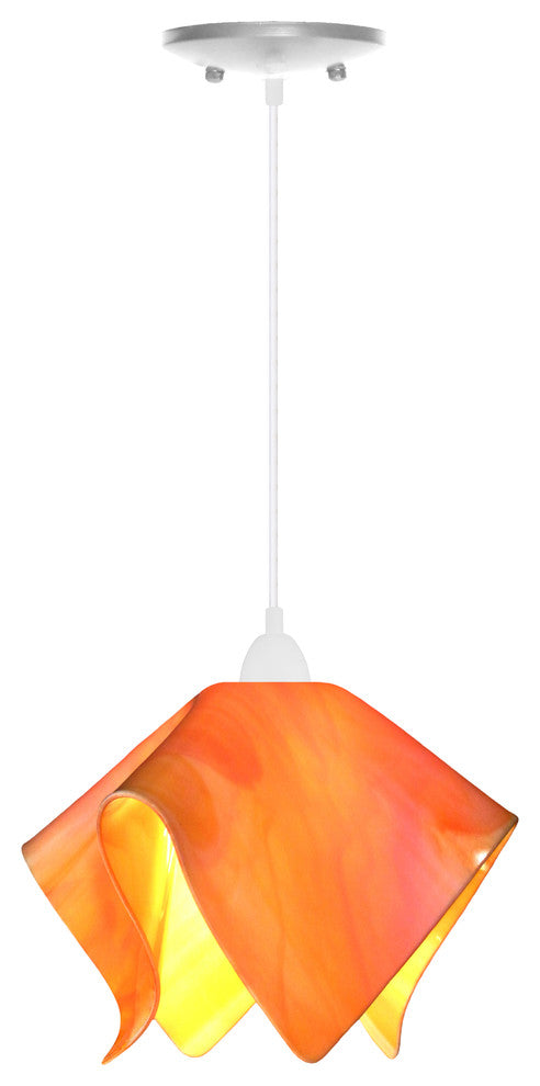 Jezebel Radiance Flame Large Pendant, Tangerine