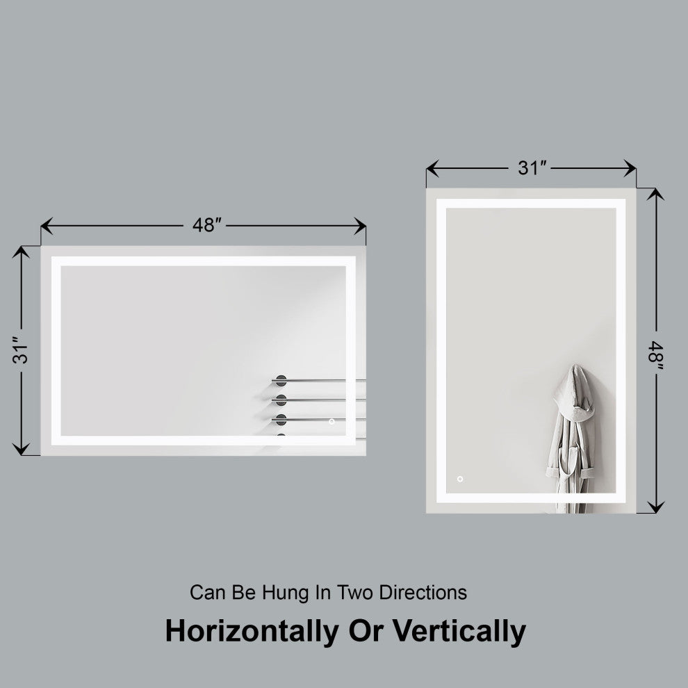 Ketti LED Mirror, 48x31 or 31x48
