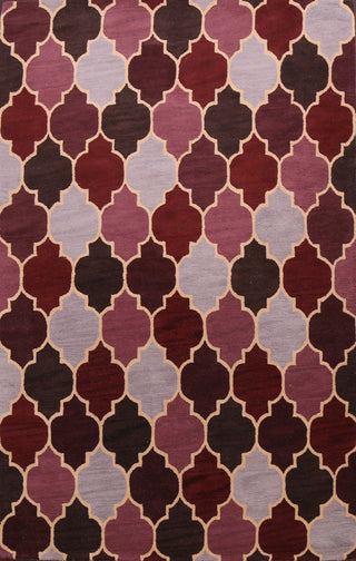 Contemporary Trellis Oriental Area Rug Hand-tufted Wool Carpet 8x11