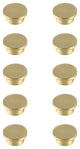 KB2009-GD-10PK Trovon 1.6" Oversize Round Knob, Set of 10, Brushed Gold