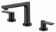 Modern 2-Handle Widespread Deck Mounted Bathroom Sink Faucet, Black