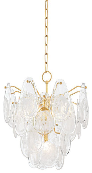 Darcia 18" Wide 5-Light Aged Brass Chandelier