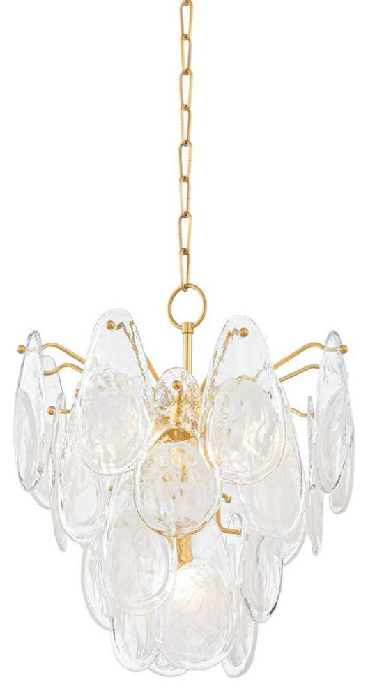 Darcia 18" Wide 5-Light Aged Brass Chandelier