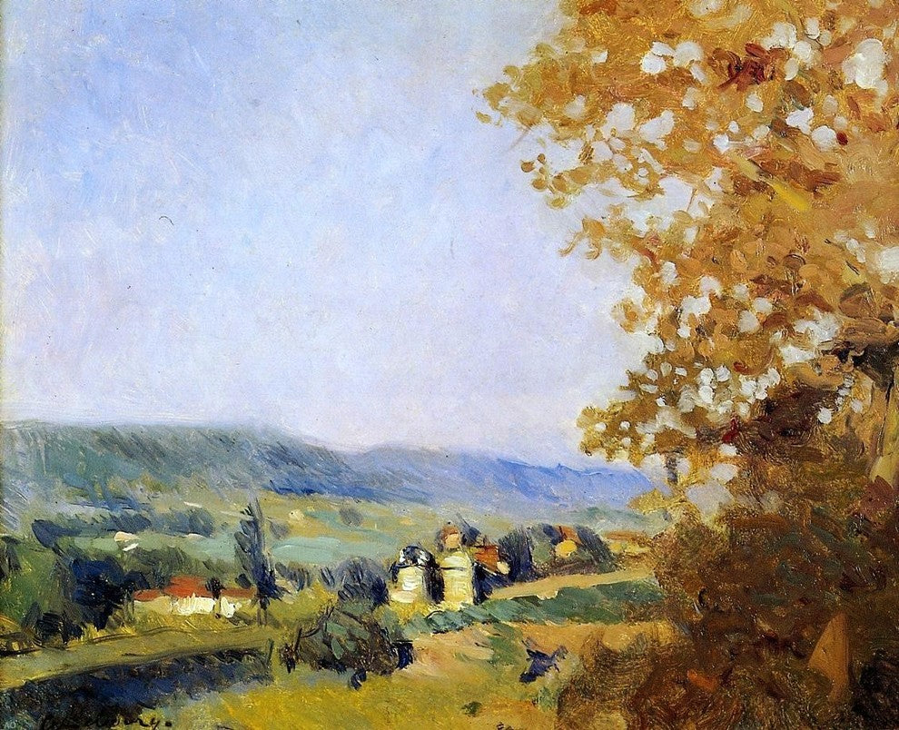 Albert Lebourg Houses in the Valley, Gallery Wrapped Canvas Print, 20"x25"
