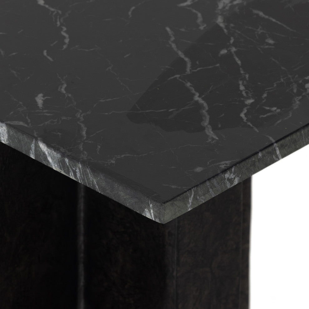 Terrell Console Table-Black Marble