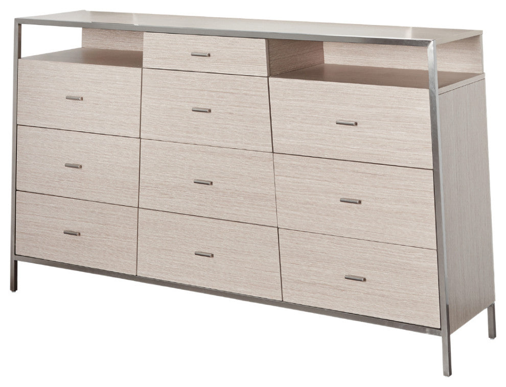 Aico Amini Silverlake Village Dresser in Washed Oak