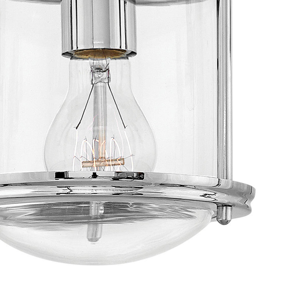 Hinkley Hadley Small Flush Mount, Chrome With Clear Glass