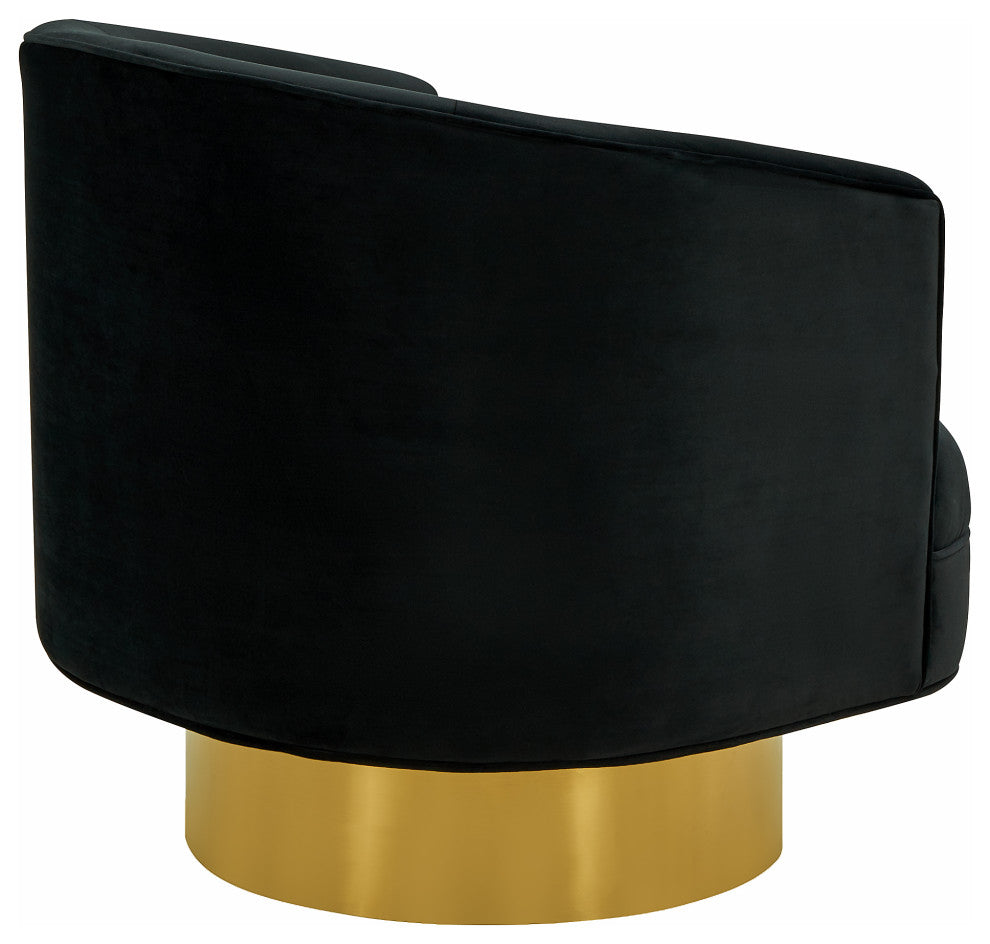 Divani Casa Basalt Modern Black Fabric Accent Chair