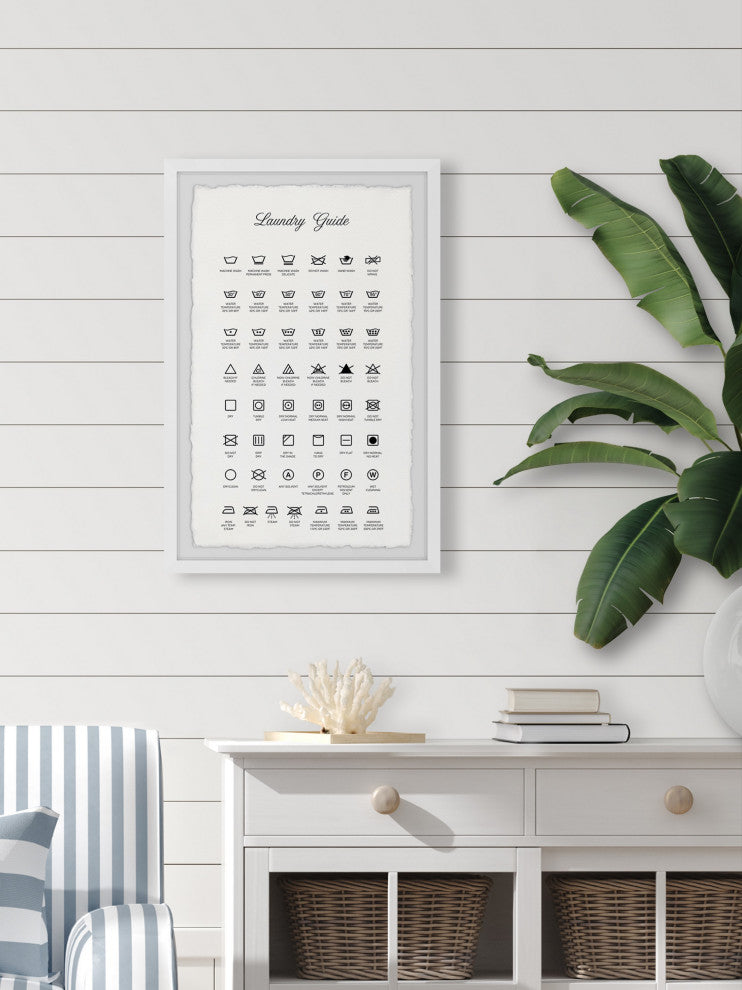 "Laundry Guide II" Framed Painting Print, 16x24