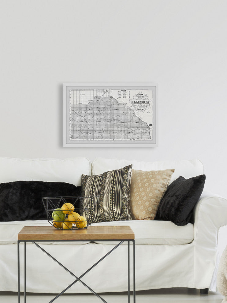 "Minnesota Map" Framed Painting Print, 18x12
