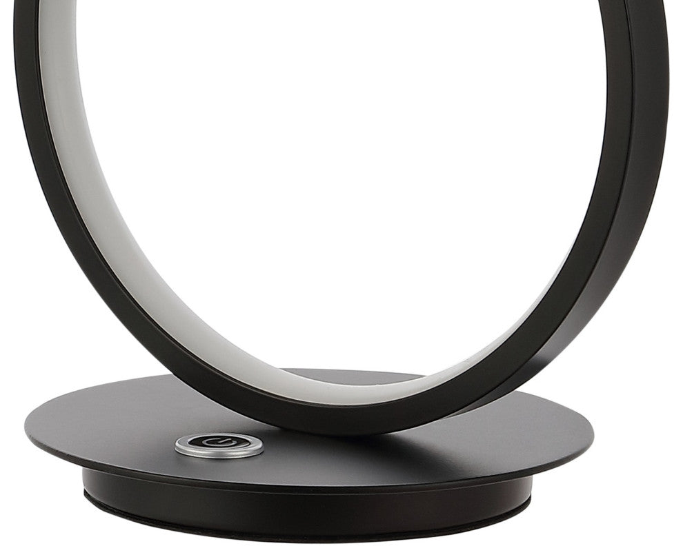 Juno 17.25" 3-Light Bohemian Coastal Iron Integrated LED Table Lamp, Black