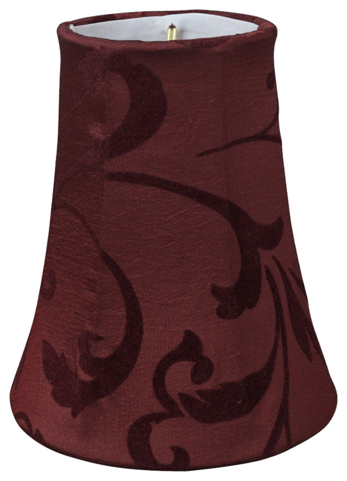 Aspen Creative 30249-5 Bell Chandelier Clip-On Lamp Shade Red 2-1/2"x 4" x 5"