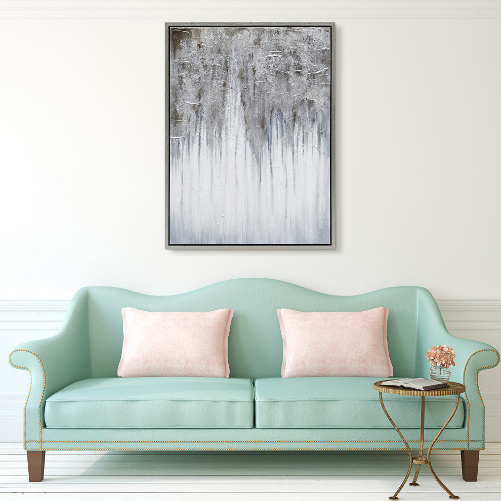 Iceberg Abstract Textured Metallic Hand Painted Wall Art by Martin Edwards