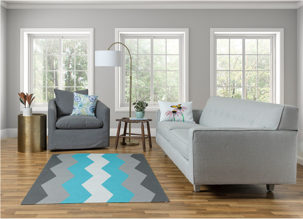Demi Boy Chevron Chenille Rug, Demi Boy Chevron, 4'x6'