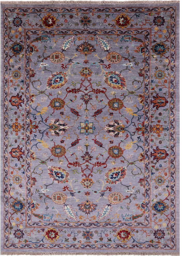 Persian Tabriz Hand-Knotted Wool Rug 5' 7" X 7' 10" Q7408