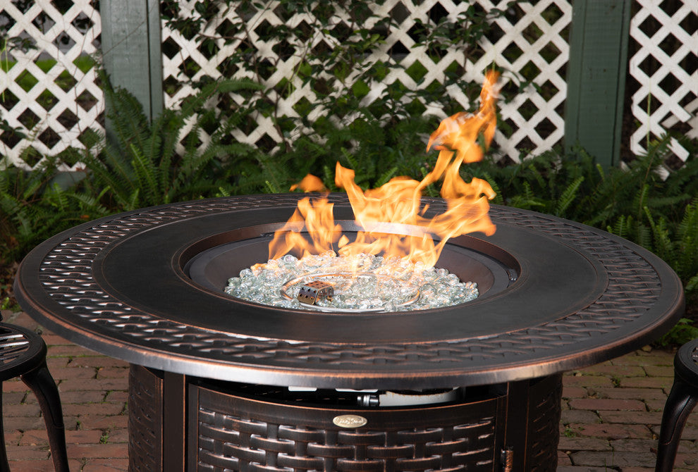 Bellante Woven Cast Aluminum LPG Fire Pit